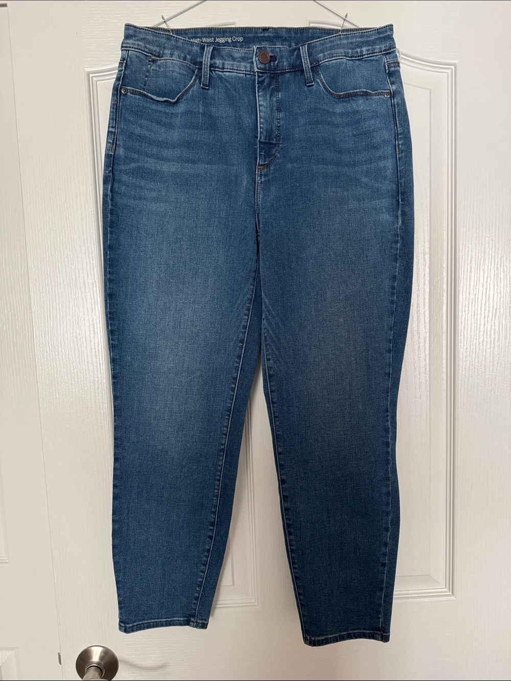 Talbots Dark Blue Cropped High Waist Stretch Jeans Size 8